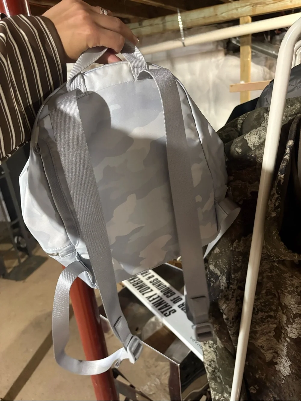 lululemon athletica Light Gray Camo Mini Backpack